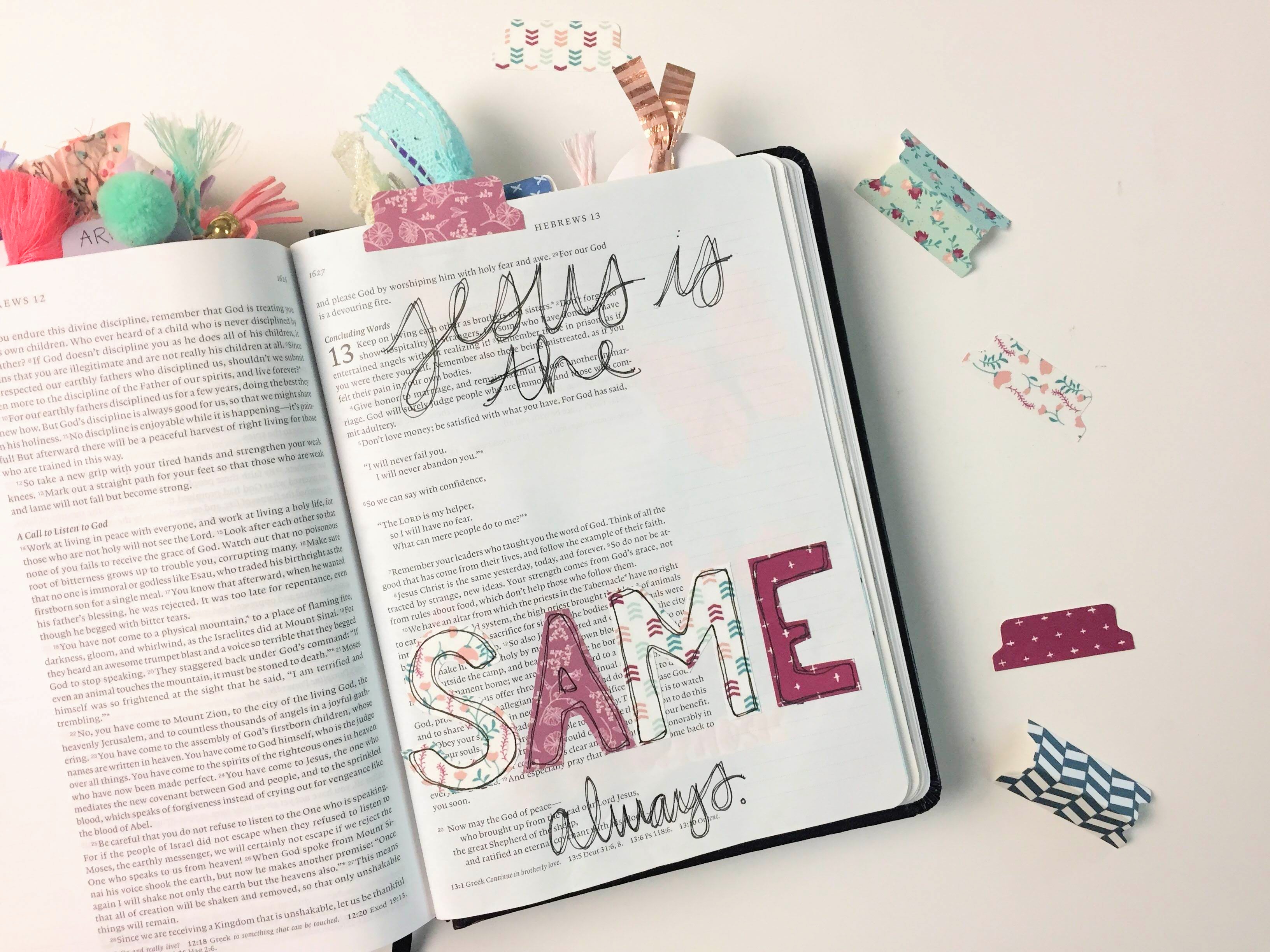 Bible Journaling with Scrapbook Paper + A Freebie – Faith Heirlooms